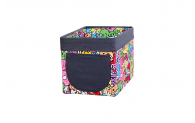 Textilný box do regálu COMICS - farebný