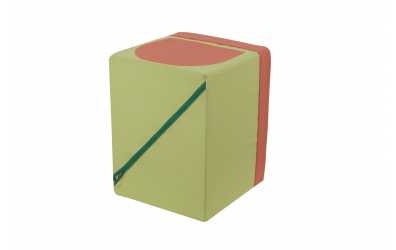 Textilný box do regálu - zeleno oranžový