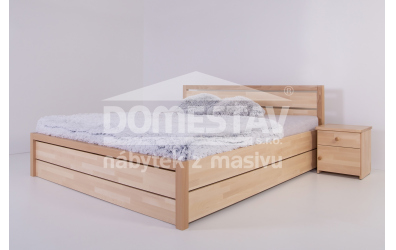 Manželská posteľ ELEGANT Sofia s ÚP 140 cm, buk cink