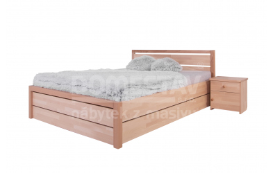 Manželská posteľ ELEGANT Sofia s ÚP 140 cm, buk cink