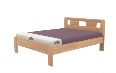 Manželská posteľ EKONOMY LILIE 160x200,  buk cink
