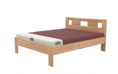 Manželská posteľ EKONOMY NARCIS 160x200, buk cink