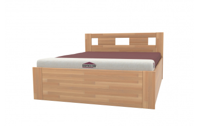 Manželská postel EKONOMY NARCIS BOX 160x200,  buk cink
