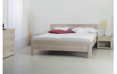 Manželská posteľ KARLO Klasik, 140x200, buk jadrový