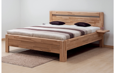 Manželská posteľ ADRIANA Klasik, 140x200, buk jadrový