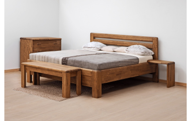 Manželská posteľ ADRIANA Lux, 200x200, dub cink