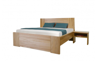 Manželská posteľ ROMANA II 160x200, buk jadrový, FMP Lignum