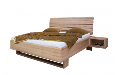 Manželská posteľ LAURA 140x200, buk, FMP Lignum