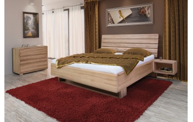 Manželská posteľ LAURA 180x200, buk, FMP Lignum