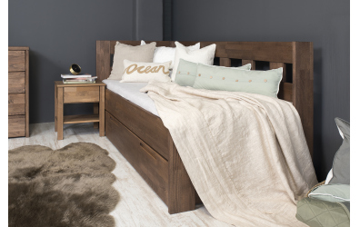 Manželská posteľ MERIDA LIFT so zábranou, pravá, 140 cm, BC