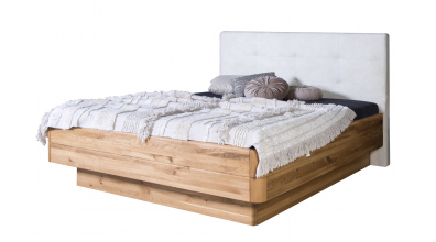 Manželská posteľ FANTAZIE Grande, čelo čalúnené 180 cm, dub nature