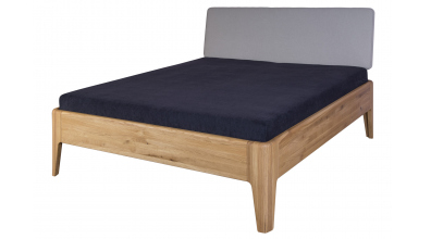 Manželská posteľ FANTAZIE, čelo čalúnené nízke, 180 cm, dub nature