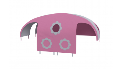 Domeček stan pro dělené čelo a zábranu A B levý - růžovo šedý