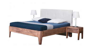 Manželská posteľ FANTAZIE, čelo čalúnené 180 cm, buk cink