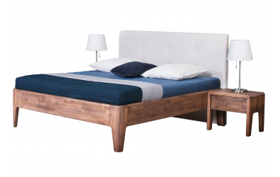 Manželská posteľ FANTAZIE, čelo čalúnené 180 cm, buk cink