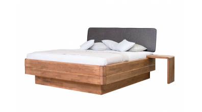 Manželská posteľ FANTAZIE Grande, čelo čalúnené nízke, 180 cm, dub cink