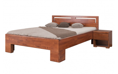 Manželská posteľ SOFIA čelo rovné s výrezmi L 180 cm, buk cink