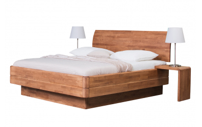 Manželská posteľ FANTAZIE Grande, nastaviteľné čelo oblé, 180 cm, dub cink