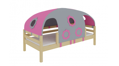 Domčeková posteľ so stanom, zábrana B, smrek