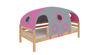 Domčeková posteľ so stanom, zábrana B, buk cink