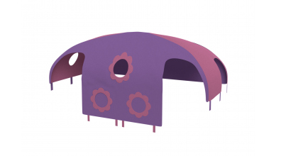 Domeček stan pro dělené čelo a zábranu A B pravý - růžovo fialoý