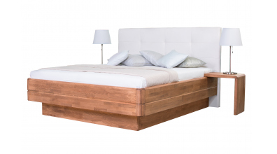 Manželská posteľ FANTAZIE Grande, čelo čalúnené 180 cm, dub cink
