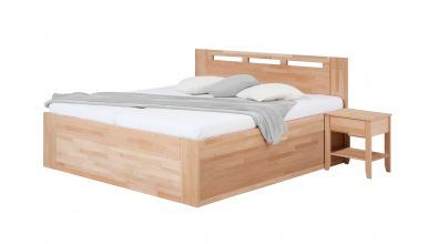 Manželská postel VALENCIA Senior s úložným prostorem 180 cm, buk cink