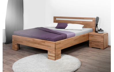 Manželská postel SOFIA čelo rovné s výřezem ,160 cm, dub cink