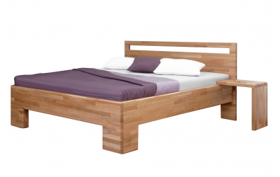 Manželská postel SOFIA čelo rovné s výřezem ,160 cm, dub cink
