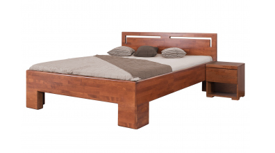 Manželská postel SOFIA čelo rovné s výřezy L 160x200 cm, buk cink