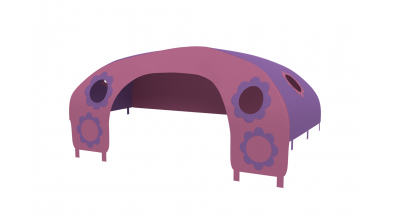 Domček stan pre zábranu C - ružovo fialový