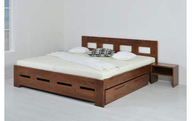 Manželská posteľ MERIDA 160 cm, buk cink