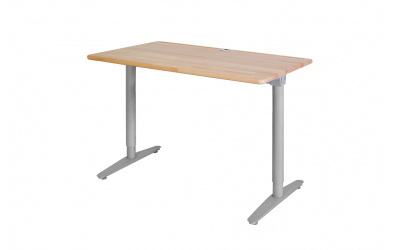 Písací stôl s kovovou podnožou 110 cm, buk cink