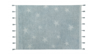Koberec LORENA CANALS hviezdičky so strapcami, sv. modrý